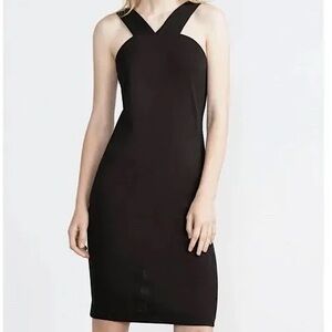 ZARA Dress Womens Small Black Sexy Sleeveless V-Neck Open Back Cocktail Mini NWT